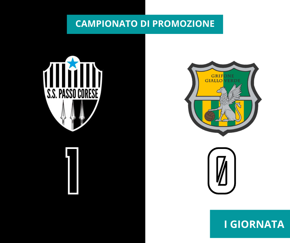 PROMOZIONE | PASSO CORESE - GRIFONE G.V. 1 - 0